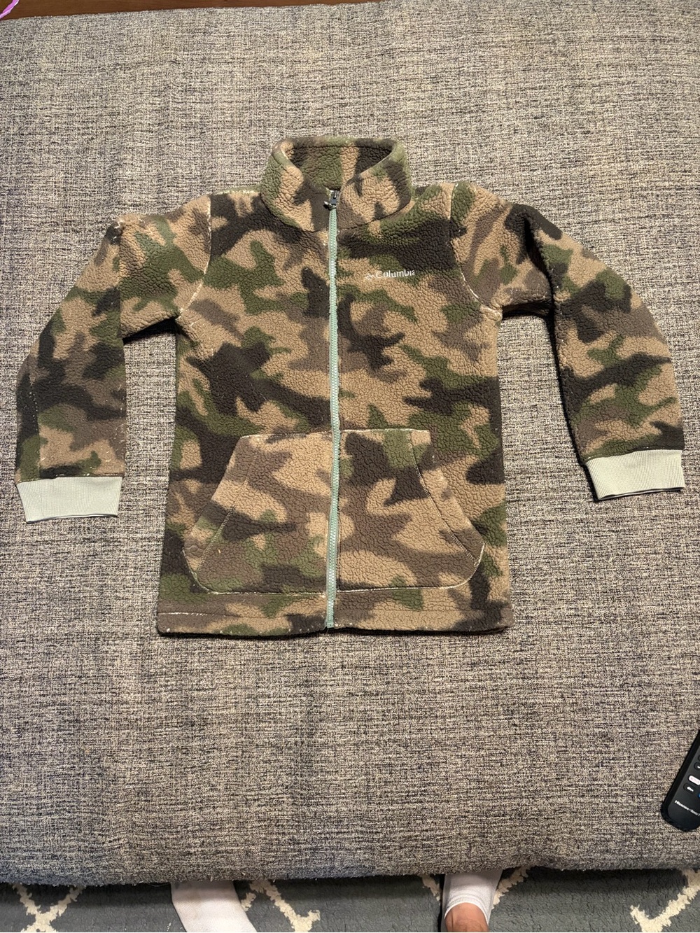 Columbia Kids Camouflage Full-Zip Fleece Jacket - Green, Brown